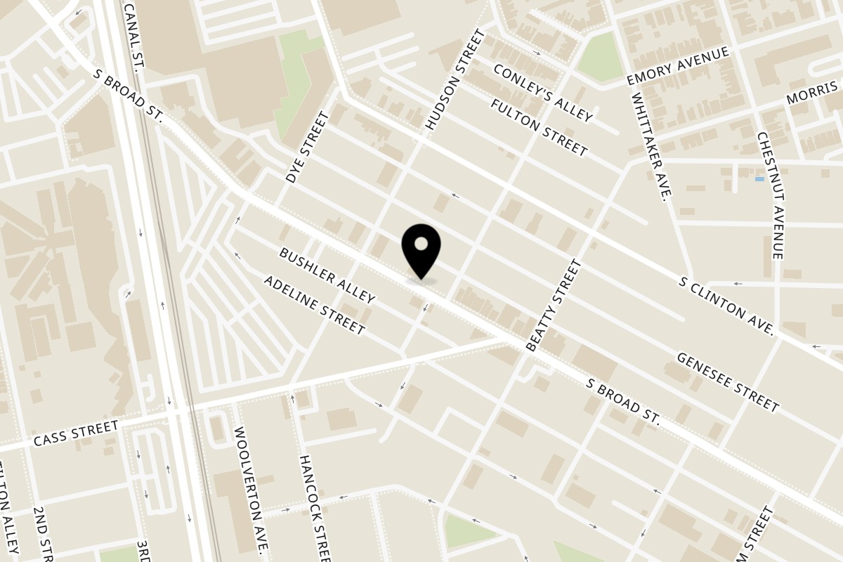 Map showing the location of Magic Restaurant on 826 S Broad St in Trenton